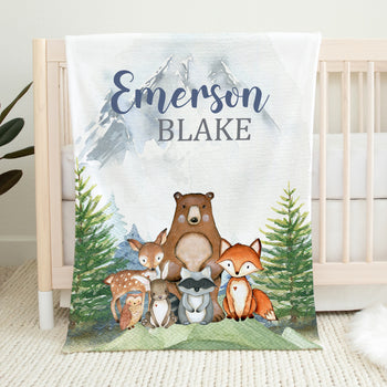 Personalized Woodland Blanket