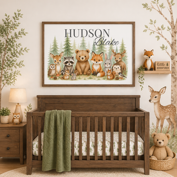 woodland nursery name sign