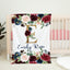 Floral Baby Girl Name Blanket with Blush Pink Burgundy Red Navy Flowers B1410