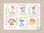 Animals Baby Name Blanket Safari Baby Girl Blanket Animals Monogram Baby Blanket Elephant Lion Monkey Giraffe Blanket Pink Purple Green B191