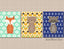 Aztec Woodland Nursery Wall Art Tribal Navy Mint Mustard Nursery Decor Modern Arrows  Fox Bear Owl Deer Baby UNFRAMED  C460