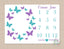 Butterflies Baby Blanket Purple Teal Butterflies Monogram Baby Blanket Butterflies Blanket Butterflies Baby Bedding Baby Shower Gift B122