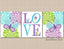 Butterflies Nursery Wall Art Purpe Lavender Teal Lime Green Floral Flowers Love Baby Girl Bedroom Decor Name Monogram  C108