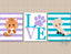 Cats Nursery Wall Art Kittens Bedroom Decor Purple Teal Girl Cats Kids Room Decor Cats Decor Cats Wall Art Love Paws C804