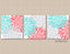 Coral Teal Aqua Gray Wall Art Coral Aqua Gray Froral Art Coral Teal Gray Nursery Art Aqua Turquoise Coral Gray Bathroom Art H116