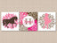 Cowgirl Kids Wall Art Floral Horse Pony Pink Brown Flowers Girl Bedroom Decor Name Monogram Birthday Gift Shower Gift   C119