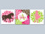 Cowgirl Kids Wall Art Horse Cowgirl Floral Girl Bedroom Decor Pink Brown Flowers Name Monogram Birthday Gift UNFRAMED