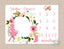 Cowgirl Milestone Blanket Monthly Growth Tracker Pink Flowers Baby Girl Name Blanket Horse Blanket Baby Shower Gift Floral Bedding B386