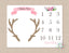 Deer Antler Milestone Blanket Baby Girl Monthly Growth Tracker Pink Floral Deer Blanket Newborn Baby Girl Blanket Baby Shoer Gift B165