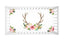 Deer Antlers Floral Baby Girl Crib Sheet C105
