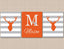 Deer Antlers Nursery Decor Wall Art Orange Gray Stripes  Deer Antler Name Monogram Twins Brothers Baby Shower Gift  C129