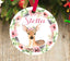 Deer Christmas Ornament Personalized Bohemian Tribal Boho Baby Girl Deer Floral Baby Shower Gift First Christmas Newborn  119