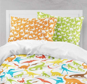 Dinosaur Kids Bedding Set Boy Comforter Bedroom Room Decor Pillow Shams  Orange Yellow Green Teal Red 105