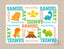 Dinosaurs Baby Name Blanket Monogram Personalized Names Dinosaur Baby Shower Gift Boy Orange Teal Blue Green Nursery Bedding B356