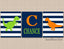 Dinosaurs Nursery Wall Art Navy Blue Lime Green Orange Stripes NAme Monogram Baby Boy Bedroom Decor Baby Shower Gift  C332