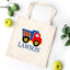 Dump Truck Tote Bag Construction Personalized Kids Canvas School Bag Custom Preschool Daycare Toddler Beach Tote Birthday Gift Library T152