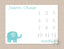 Elephant Milestone Blanket Boy Monthly Growth Tracker Personalized MonthlyTracking Boy Elephants Nursery Decor Baby Shower Gift B307