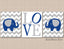 Elephants Nursery Wall Art Navy Blue Gray Chevron Gray Elephant Nursery Decor Love Baby Boy Bedroom Decor Baby Shower  C277