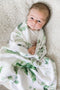Eucalyptus Green Leaves Baby Blanket Watercolor Greenery Gender Neutral Girl Boy Newborn Gift Baby Shower Gift Swaddle Fleece 905