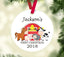 Farm Animals Christmas Ornament Animals Personalized Baby Boy 1st First Christmas Baby Shower Gift Holiday Ornament Cow Pig Horse Barn 124