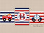 Fire Truck Police Car Wall Art Emergency Rescue Vehicles Navy Blue Red Stripes Name Monogram Boy Bedroom Decor    C406