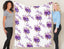 Floral Baby Girl Name Blanket Purple Watercolor Flowers Newborn Baby Name Blanket Lavender Girl Baby Shower Gift Nursery Bedding Decor B326