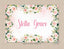 Floral Baby Girl Name Blanket Watercolor Flowers Newborn Baby Girl Blanket Pink Flowers Girl Babu Shower Gift  Nursery Bedding Decor B685