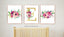 Floral Girl Nursery Wall Art Watercolor Pink Magenta Red Flowers Modern Boho Flowers Baby Shower Gift Baby Room Decor  848