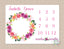 Floral Milestone Blanket  Wreath Baby Blanket Pink Purple Flowers Girl Blanket Monthly Growth Tracker Newborn Girl Baby Shower Gift B276