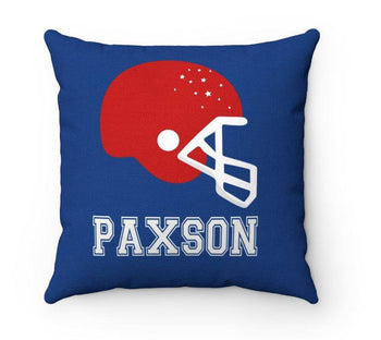 Football Throw Pillow Sports Kids Pillow Football Bedroom Decor Navy Blue Red Spprtsr Nursery Decor Football Kids Decorative Pillow P137-Sweet Blooms Decor
