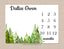 Forest Milestone Blanket Monthly Growth Tracker Baby Blanket Pine Trees Woodland Blanket Baby Bedding Shower Gift Monogram B252