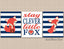 Fox Nursery Decor Wall Art Navy Blue Orange Stripes Stay Clever Little Fox One Woodland Animals BAby Bedroom Decor   C176