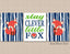 Fox Nursery Wall Art Navy Blue Green Orange Baby Boy Bedroom Decor Woodland Stay Clever Little Fox Birch Trees Shower  C785