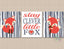 Fox Nursery Wall Art Stay Clever Little Fox Nursery Wall Decor Fox Baby Room Fox Baby Gift Gray Orange Birch Trees   C734