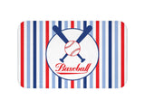 Baseball Shower Curtain Baseball Bathroom Decor Red Navy Blue Stripes Baseball Bat Glove Boy Bathroom Kids Bathroom Bath Mat Towel S116
