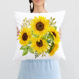 Sunflowers Baby Girl Nursery Decor Collection Baby Shower Gift Set:Crib Sheet,16x16 Throw Pillow,3(11x14) Unframed Wall Art