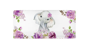 Elephant Floral Changing Pad Cover Purple Lavender Lilac Flowers  Shower Gift Nursery Crib Bedding C121