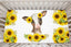Cow  Sunflowers Baby Girl Crib Sheet Newborn Sunflower Baby Shower Gift Nursery Crib Mattress Cover  161