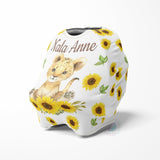 Lion Sunflowers Baby Car Seat Cover Canopy  Floral Girl Baby Shower Gift Shopping Cart Highchair Nursing Privacy Carseat Cover C147