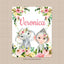 Jungle Animals Baby Girl Name Blanket Blush Pink Coral Floral Safari Newborn Monogram Flowers Baby Shower Gift Bedding Elephant Monkey B1013