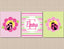 Ladybugs Nursery Wall Art Pink Lime Green Baby Girl Bedroom Decor Floral Flowers Chevron Name Monogram C194
