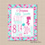 Mermaid Birth Print,Mermaid Birth Announcement,Mermaid Birthday ,Mermaid Nursery Decor,Pink Teal Mermaid Art-PRINT OR CANVAS