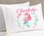 Mermaid Pillowcase Personalized Watercolor Mermaid Pillow Case Bedroom Decor Standard Pillow Case Kids Pillow Girl's Room Decor P103