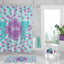 Mermaid Shower Curtain Mermaid Bathroom Decor Custom Mermaid Shower Curtain Purple Teal Aqua Mermaid Bathroom Wall Art Girl Bathroom S104