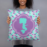 Mermaid Scales Kids Comforter Set Purple Teal Girl Bedding Set Pillow Shams Girl Name Bedding Throw Pillow