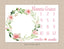 Milestone Blanket Girl Floral Wreath Coral Pink Blush Floral Personalized Newborn Baby Girl Watercolor Flowers Baby Shower Gift B857
