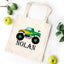 Monster Truck Tote Bag Personalized Kids Canvas School Bag Custom Preschool Daycare Toddler Beach Tote Bag Birthday Gift Library T136