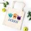 Monsters Tote Bag Personalized Kids Canvas School Bag Custom Preschool Daycare Toddler Beach Totebag Birthday Gift Library T130