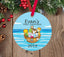 Noah's ark Christmas Ornament Animals noah's arc Personalized Baby Boy 1st First Christmas  Shower Gift New Baby Holiday Ornament 175