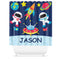 Outer Space Shower Curtain  Rockets Planets Solar System Bat Bathroom Girl Boy  Bathroom Decor Siblings Brother Sister S147